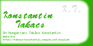 konstantin takacs business card