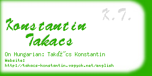 konstantin takacs business card